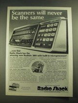 1978 Radio Shack Realistic Pro-2001 Scanner Ad - Never Be the Same - $18.49