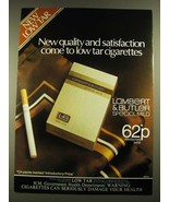 1979 Lambert &amp; Butler Special Mild Cigarettes Ad - Quality and Satisfaction - £14.54 GBP