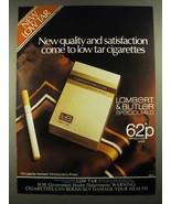 1979 Lambert &amp; Butler Special Mild Cigarettes Ad - Satisfaction - £14.78 GBP