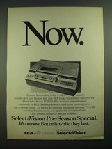 1979 RCA SelectaVision VDT350 Video Cassette Recorder Ad - $18.49
