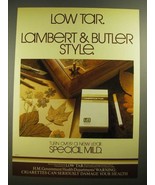 1980 Lambert &amp; Butler Cigarettes Ad - Low Tar - £14.78 GBP