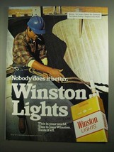 1980 Winston Lights Cigarettes Ad - Nobody Does It Better - $18.49