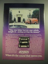 1981 Jensen R406 AM/FM Stereo Receiver Ad - May Your Father Borrow Your Vehicle - £14.50 GBP