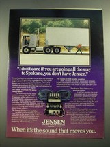 1981 Jensen Ad - T415 AM/FM Stereo Cassette Tuner, A124 Power Amplifier - £14.50 GBP