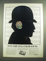 1981 Sony Audio and Video Tapes Ad - art by Milton Glaser - £14.53 GBP