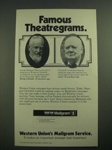 1981 Western Union Mailgram Service Ad - George Bernard Shaw, Winston Churchill  - £14.81 GBP