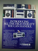 1982 Fisher PH1 Portable Stereo Ad - All You Can Handle - £14.53 GBP