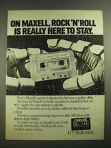 1982 Maxell Cassette Tapes Ad - Rock&#39;N&#39;Roll is Really Here To Stay - £14.46 GBP