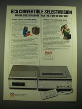 1982 RCA VFP-170 Convertible SelectaVision VCR Ad - £14.44 GBP