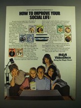 1982 RCA VideoDiscs Ad - How to Improve Your Social Life - £14.77 GBP