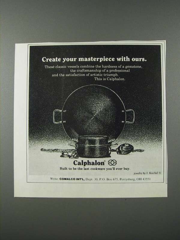 Primary image for 1986 Calphalon Cookware Ad - Create Your Masterpiece With Ours
