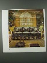 1986 Henredon Furniture Ad - Meticulous Tailoring Superior Construction - $18.49