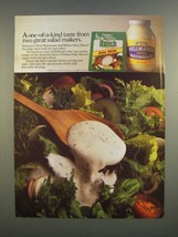 1986 Hidden Valley Ranch Dressing Mix and Hellmann&#39;s Real Mayonnaise Ad - £14.62 GBP
