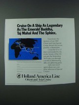 1986 Holland America Line Ad - Ship as Legendary as The Emerald Buddha - £14.87 GBP