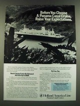 1986 Holland America Line Cruise Ad - Panama Canal - £14.72 GBP