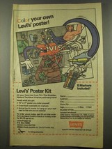 1986 Levi's Jeans Ad - Color Your Own Poster - $18.49