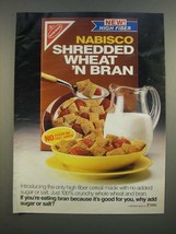1986 Nabisco Shreded Wheat 'N Bran Ad - No Added Sugar or Salt - $18.49