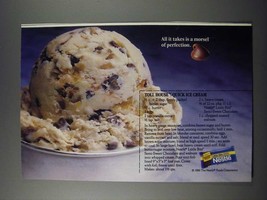 1986 Nestle Little Bits Semi-Sweet Chocolate Ad - Toll House Quick Ice Cream - £14.78 GBP
