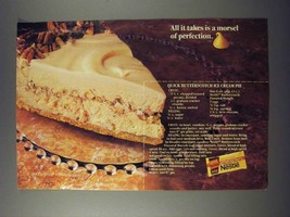 1986 Nestle Butterscotch Morsels Ad - Quick Butterscotch Ice Cream Pie r... - £14.48 GBP