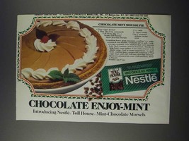 1986 Nestle Mint-Chocolate Morsels Ad - Chocolate Mint Mousse Pie recipe - $18.49