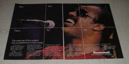 1986 Newsweek Magazine Ad - Stevie Wonder - He Wrote a Song - £14.52 GBP