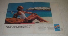 1986 Nivea Sun Moisturizing Sun Tan Lotion Ad - Even With Your Eyes Closed - £14.50 GBP