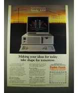 1986 Radio Shack Tandy 3000 Computer Ad - Ideas for Today Take Shape - £14.54 GBP