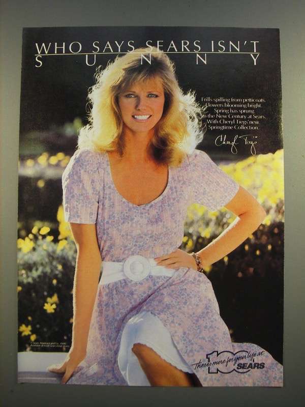 1986 Sears Fashion Ad - Cheryl Tiegs - Who Says Sears Isn't Sunny - £15.01 GBP