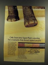 1986 Sears Mohawk Super Plush Carpet Ad - Doesn&#39;t Tiptoe Around - £14.54 GBP