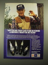 1987 AC-Delco Spark Plugs Ad - Chuck Yeager - Can Fire 30 Times a Second - £14.72 GBP