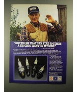 1987 AC-Delco Spark Plugs Ad - Chuck Yeager - Can Fire 30 Times a Second - £14.81 GBP