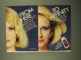 1987 Affinity Shampoo Ad - From Here to Affinity - £14.54 GBP