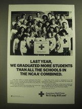 1987 American Red Cross Ad - We Graduated More Students Than NCCA - £14.45 GBP