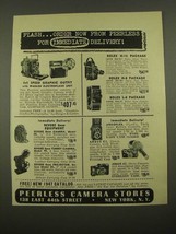 1947 Peerless Camera Stores Ad - Argus, Graflex, Revere & Bolex Cameras  - $18.49