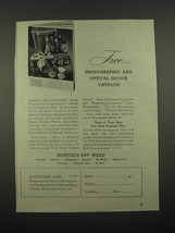 1947 Montgomery Ward Ad - Photographic and Optical Goods - £14.45 GBP