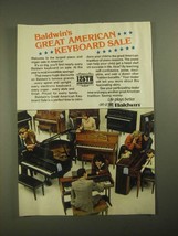 1987 Baldwin Piano and Organs Ad - Great American Keyboard Sale - $18.49