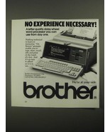 1987 Brother Word Processor Ad - No Experience Necessary - £14.78 GBP