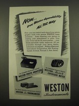1947 Weston Photo Analyzer, Master II Exposure Meter and Thermometer Ad - £14.55 GBP