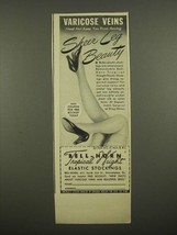 1948 Bell-Horn Tropical Weight Elastic Stockings Ad - Varicose Veins - £14.44 GBP