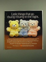 1987 Chosun Heart-to-Heart Baby Bears Ad - Go Thump-Thump in the Night - £14.50 GBP