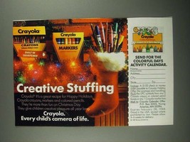 1987 Crayola Markers and Crayons Ad - Creative Stuffing - £14.48 GBP