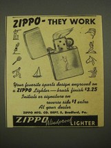 1948 Zippo Windproof Lighter Ad - They Work - $18.49