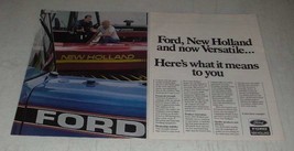 1987 Ford New Holland Tractors Ad - Now Versatile - £14.76 GBP