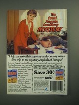 1987 General Mills Total Cereal Ad - Angela Lansbury Mystery - £14.54 GBP