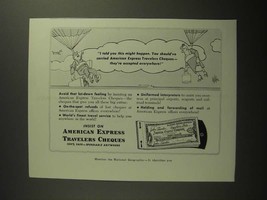 1954 American Express Travelers Cheques Ad - I Told You - $18.49
