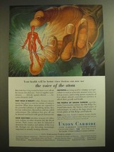 1955 Union Carbide Ad - The Voice of the Atom - £14.89 GBP