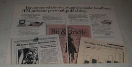 1987 IBM SolutionPac Personal Publishing System Ad - Make Headlines - $18.49