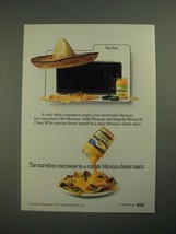 1987 Kraft Cheez Whiz Ad - Marvelous Microwave In-a-Minute Sauce - £14.78 GBP