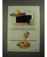 1987 Kraft Cheez Whiz Ad - Marvelous Microwave In-a-Minute Sauce - £14.78 GBP