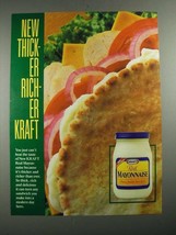 1987 Kraft Real Mayonnaise Ad - Thicker Richer - £14.48 GBP